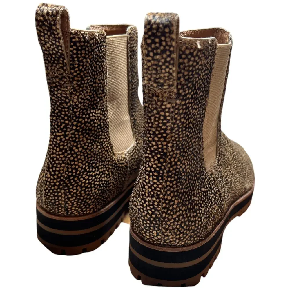 MADEWELL The Ivy Chelsea Women's Size 9.5 Boot Mini Dot Calf Hair Lug Sole MA427